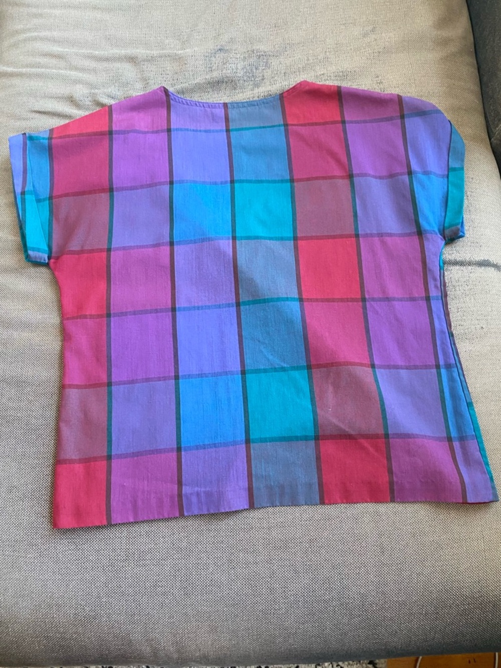 Vintage Plaid Tunic Top - Picture 2 of 7